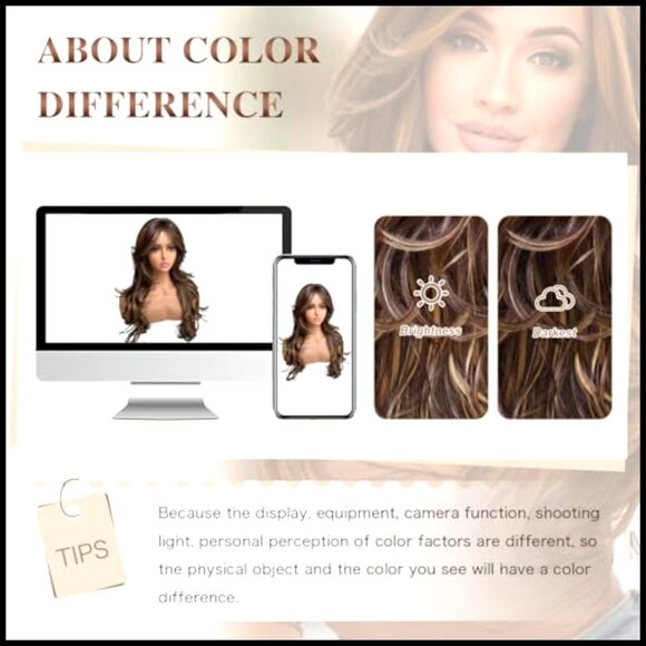 Synthetic Layered Wavy Wig with Bangs Body Wave Shaggy Hair for Daily Use